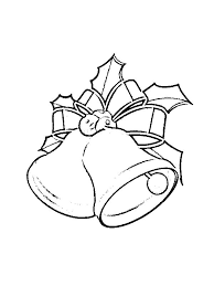 Seamless pattern or coloring page with christmas houses, mittens, holiday bells for adults, outline vector stock illustration in. Christmas Bells Coloring Page 1001coloring Com