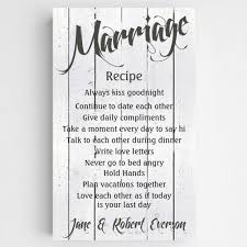 Personalized Marriage Recipe Canvas Print Great Gifts Club Recipe For Marriage Marriage Signs Marriage