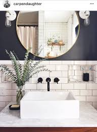 Dunkle Fugen Zw Dunkle Fugen Runderspiegel Bathroom Mirror Trendy Bathroom Wood Bathroom