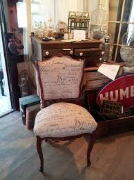 French Script Fabric On An Antique Chair Upholstered Furniture Home N Decor Home Decor