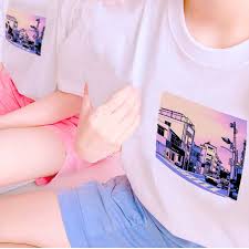 Vaporwave aesthetic *how to be vaporwave* instagram:@mayazaya7. Vaporwave Tokyo City Anime Tee Harajuku Ulzzang Graphic Shirt Summer Fashion Tumblr Tops Outfits 90s Girls Aesthetic Shirts Buy At The Price Of 4 39 In Aliexpress Com Imall Com