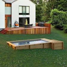 Piscine Bois Rectangulaire Urbaine Avec Volet Integre