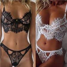 Cuidados Sexy Lace Lingerie Set Ver Atraves Transparente Erotico Roupa Interior Shopee Brasil