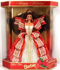 Barbie 1997 Happy Holidays Special Edition Red Gold Lace 17832 Happy Holidays Barbie Barbie Holiday Barbie Collection