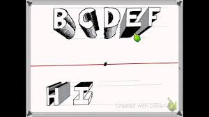 Draw a letter 'a' inside a rectangular box. One Point Perspective Lettering Lessons Blendspace