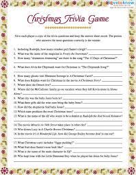 Funny trivia questions and answers printable file is perfect for every fun event with friends and family.it's printable, so print these fun trivia questions and have fun!. Christmas Trivia Games Printable Online Lovetoknow