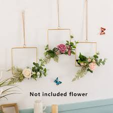 And it was a total success!!! Honutige Home Decor Artificial Flower Hoop Geometric Wall Hanging Iron Ring Diy Wedding Walmart Com Walmart Com