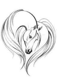 Los Mejores Dibujos De Corazones Hechos A Lapiz Mejores Imagenes Horse Tattoo Design Horse Head Drawing Horse Tattoo