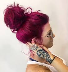 The blonde ends highlight the styling and brighten the burgundy base color. 20 Unboring Styles With Magenta Hair Color Magenta Hair Magenta Hair Colors Hair Styles