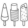 Grab the eyes and glue them in the center of the ice cream, just below the drip marks. 1