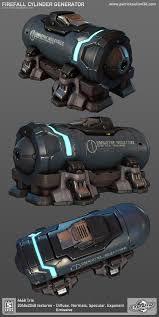 Firefall Generator Cylinder Patrick Sutton Mechanical Design Sci Fi Props Environment Concept Art
