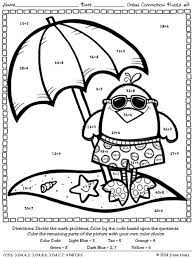 ocean commotion division math color by the code puzzle printables puz addition coloring worksheet summer coloriage simba gratuit