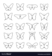 Group Shape Of A Butterfly On White Background Vector Image On Vectorstock Simple Butterfly Tattoo Butterfly Drawing Butterfly Outline