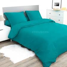 Le plus important est de veiller au pourcentage de duvet par rapport aux plumes et de. Housse De Couette Coton 240 Cm Confort Bleu Canard Linge De Lit Eminza
