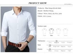 Us 14 08 49 Off Mens White Shirt 2019 Autumn New Mens Style Solid Color Business Casual Shirts Men Dress Brand Clothing Black Light Blue Pink In
