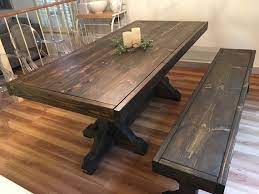 Distressed and reclaimed wood kitchen tables are a popular option now and can be seen in traditional, contemporary and industrial homes, as well as many other styles. Rustic Kitchen Table With Bench Off 52