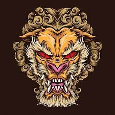 Japanese Lion Tattoo Logo Premium Vector Premium Vector Freepik Vector Logo Character Cartoon Japan Lion Tattoo Small Lion Tattoo Lion Tattoo Design