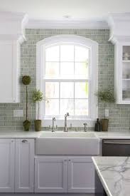 Grey Green Subway Tile Absolutely Love This Kitchen Backsplash Designs Kitchen Sink Design Interior Design Kitchen