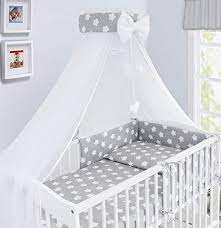 Full size canopy bedding sets. 100 Luxury Baby Bedding Set Pillow Duvet Cover Bumper Canopy Cot 120 X 60 Cm 100 Cotton Amazon De Baby Products