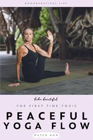 Yoga For Beginners Easy 20 Minute Boho Beautiful Yoga Class In 2020 Yoga For Beginners Easy Yoga Workouts Yoga Sequence For Beginners