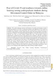 Program tersebut telah dihadiri oleh wakil dari pusat pengajian dan pusat tanggungjawab dalam uum. Pdf Fear Of Covid 19 And Readiness Towards Online Learning Among Undergraduate Students During Movement Control Order In Malaysia