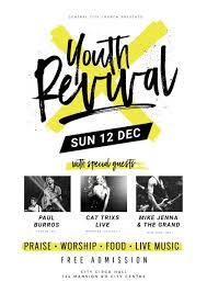 Youth Revival Church Event Template Poster Fetival Event Brosur Desain Grafis Desain Gereja