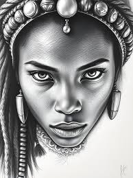 African Woman! pen & pencil