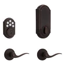 Kwikset Smartcode 909 Venetian Bronze Single Cylinder Electronic Deadbolt Featuring Smartkey Security And Tustin Passage Lever