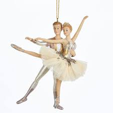 Kurt Adler 6in Ballet Couple Ornament Td1546 House Of Holiday Ballerina Ornaments Ballet Couple Couples Ornaments