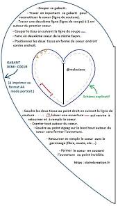 Gabarit Pour Coudre Un Coeur Plus Grand Quune Feuille A4 Avec Un Gabari In 2020 Diy Couture Sewing Online Couture Sac