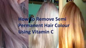 If you're using a hot oil treatment, follow the instructions on the box, and when it's in, wrap your hair up in a (warm) towel and let it sit for an hour. How To Remove Semi Permanent Hair Dye Using Vitamin C Hair Color Remover Remove Semi Permanent Hair Color Color Stripping Hair