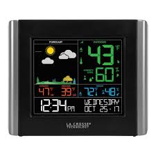 La Crosse Technology Digital Color Wireless Wi Fi Essential Weather Station V10 Th Int The Home Depot In 2020 Weather Station Weather Data Technology