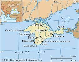 The crimean peninsula is connected to ukraine by two narrow necks of land, making it more like an island with two natural land bridges than simply a bit of land jutting out into the sea. Crimea History Map Geography People Britannica