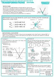 Geometry Translation Rotation Reflection Lesson Worksheet Answer Key