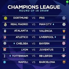 Nine teams have booked their places in the round of 16. Champions League Fixture Dates Revealed For Round Of 16 Daily Mail Online