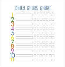 30 Daily Chore Chart Template Simple Template Design