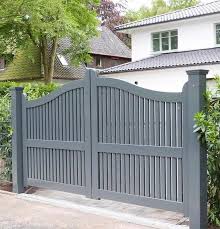 Gartentor Holz Massives Holztor Mit Sichtschutz Grau Anthrazit In 2021 Garden Gates Garden Design Rustic Country Home