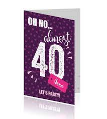 Oh No Almost 40 Grappige Uitnodiging Vrouw Uitnodiging Verjaardag Uitnodigingen Grappig