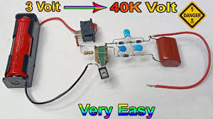 3 Volt 40000 Volt How To Make High Voltage Generator At Home Electronic Circuit Projects Electrical Projects High Voltage