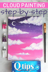 Acrylic pouring seems pretty straightforward: How To Paint Clouds With Acrylic Paint For Beginners Easy