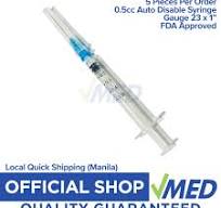 VMED Prohealthcare 0.5Cc Auto Disable Syringe 5Pcs.