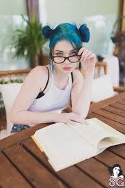 Her father, a railroad mechanic, was of norwegian descent and her mother was polish. 4503929 Glasses Books Blue Hair Suicide Girls Kuroha Suicide Women Tattoo Table Wood Wallpaper Mocah Hd Wallpapers