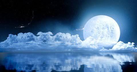 Blue Full Moon Reflected Sea Wave Stock Footage Video (100% Royalty-free)  1109128975 | Shutterstock