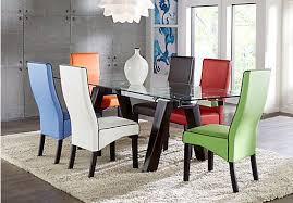 Encino Espresso 5 Pc Rectangle Dining Room With White Galena Chairs Dining Room Sets Contemporary Dining Room Tables Affordable Dining Room Sets