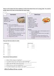 Recipes Comparision Reading Comprehension Worksheets Comprehension Worksheets Math Addition Worksheets