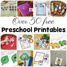 50 free preschool printables for early childhood classrooms