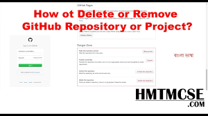 Remove git repo from project. How To Delete Or Remove Github Repository Or Project Bangla Youtube