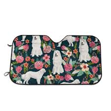 laoyaotequ great pyrenees dog car windshield sun shade foldable car sun shade dog sun shade laoyaotequ great pyrenees dog car windshield sun shade foldable 2020