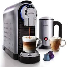 Discover the range of machine colors and options today! Amazon Com Nutrichef Nespresso Machine Coffee Cappuccino Maker With Milk Frother Compatible With Nespresso Coffee Capsule Pods Instant Heating And 3 Brewing Sizes Pknespreso70 Kitchen Dining