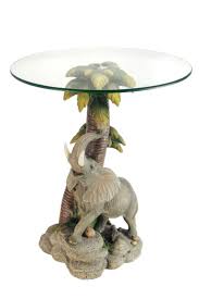 Ok Lighting Animal 24 H Glass Top Color Sculpture End Table Elephant You Can Find Out More Details At The Link Glass End Tables End Tables Elephant Table